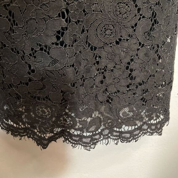 Express black lace piped sleeveless sheath dress - Picture 4 of 9